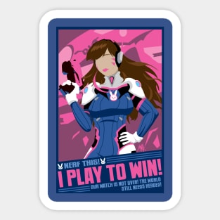 I Play To Win! Sticker